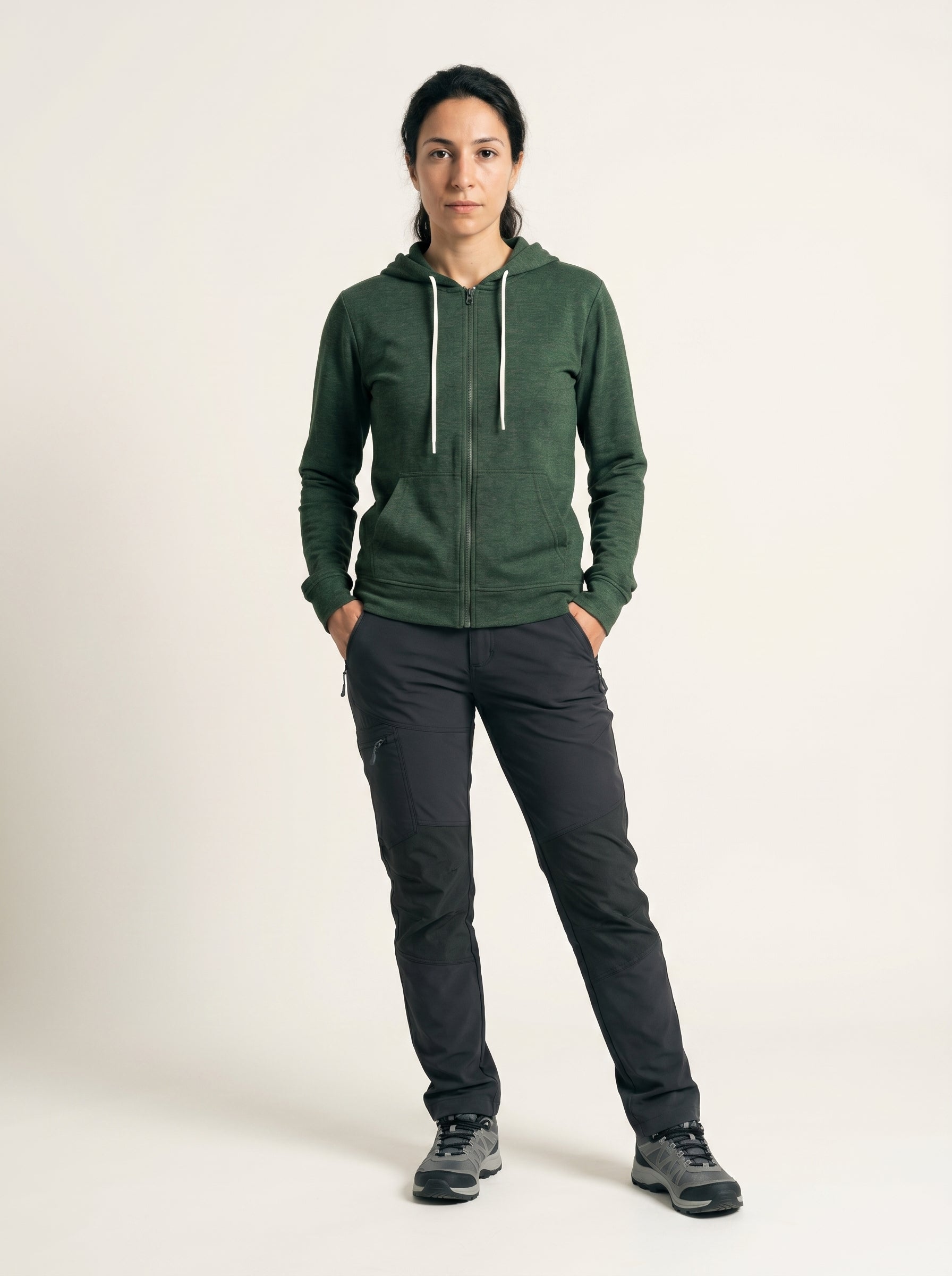 Polera Con Cierre AlpaHold™ Puriq Verde Unisex
